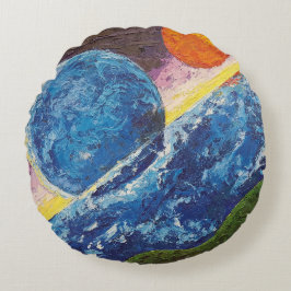 Almofada Redonda Imagen de mi obra Horizonte