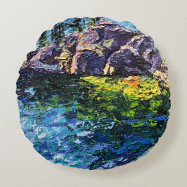 Almofada Redonda Imagen de obra Maritimo