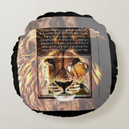 Almofada Redonda Imagens de Escritura 01