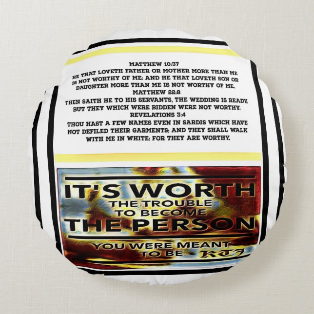 Almofada Redonda Imagens de Escritura 03 (Frente)