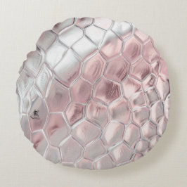 Almofada Redonda Impressão animal rosa e suave