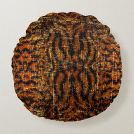 Almofada Redonda Impressão Animal Tigre Grunge Vintage Danificado