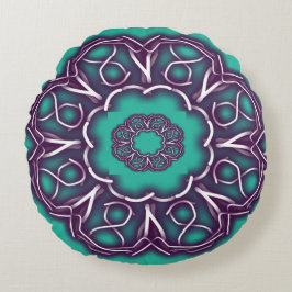 Almofada Redonda Impressões de caleidoscópio