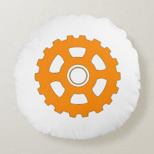 Industrial Orange Gear Cogwheel