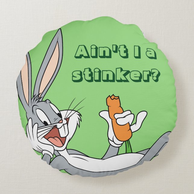 Almofada Redonda INSETOS BUNNY™ Deitados Comendo Cenoura (Verso)