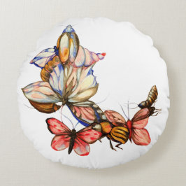 Almofada Redonda Insetos dançantes