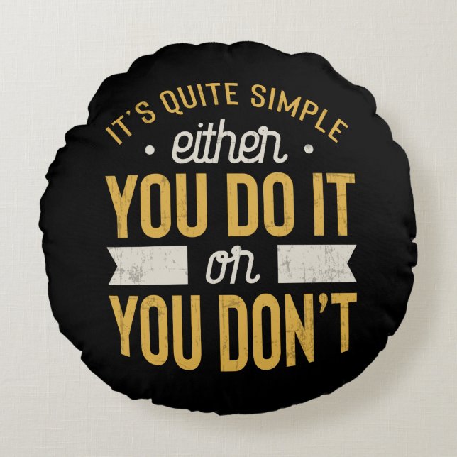 Almofada Redonda Inspiração Motivacional Empreendedor (Frente)