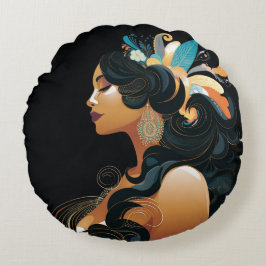 ALMOFADA REDONDA INSPIRAÇÃO NATIVA #3