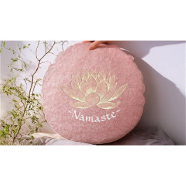 Almofada Redonda Instrutor de Meditação do Lotus Yoga Studio rosa D