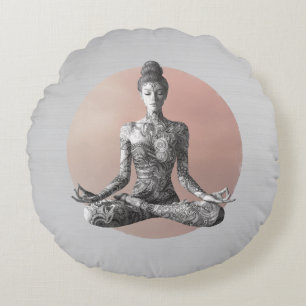 Almofada Redonda Instrutor de Meditação Yoga Reiki Master Lotus Pos