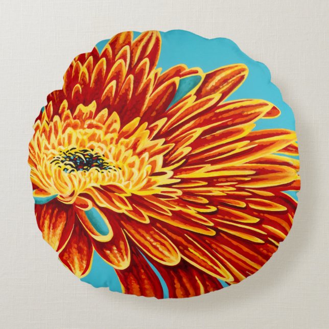 Almofada Redonda Intermitências de cores I (Frente)