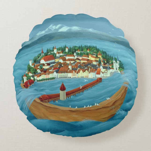 Almofada Redonda Inundação 1999 (Frente)