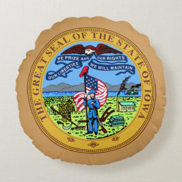 Almofada Redonda Iowa State Seal