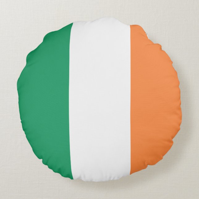 Almofada Redonda Irish National Flag, Irish Standard, Banner (Verso)
