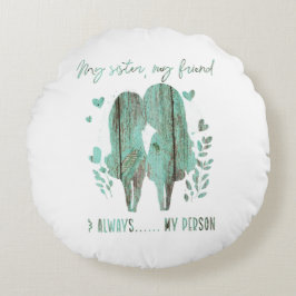 Almofada Redonda Irmã Silhouette com Cotação