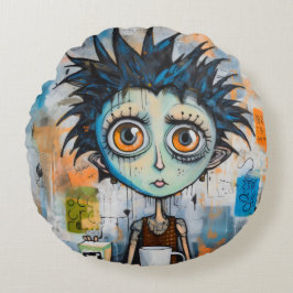 Almofada Redonda Isak Inkwell segunda-feira de manhã chorão