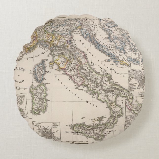 Almofada Redonda Italia desde 1270 até 1450 (Frente)