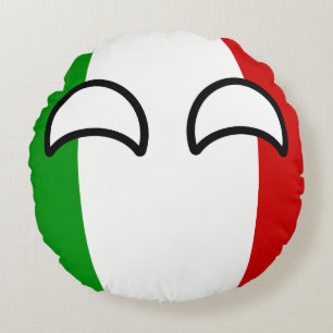Almofada Redonda Italia Geeky de tensão engraçada Countryball