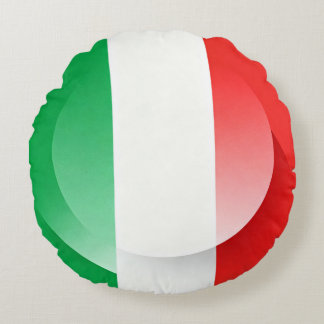 Almofada Redonda Italian Flag Throw Pillow