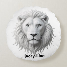 Almofada Redonda Ivory Lion