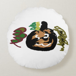 Almofada Redonda Jack de Halloween o café da lanterna