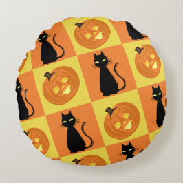 Almofada Redonda Jack-o’-lantern throw pillow