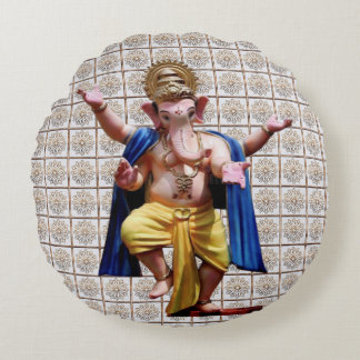 Almofada Redonda Jai Ganesha Gansh Bappa moriya