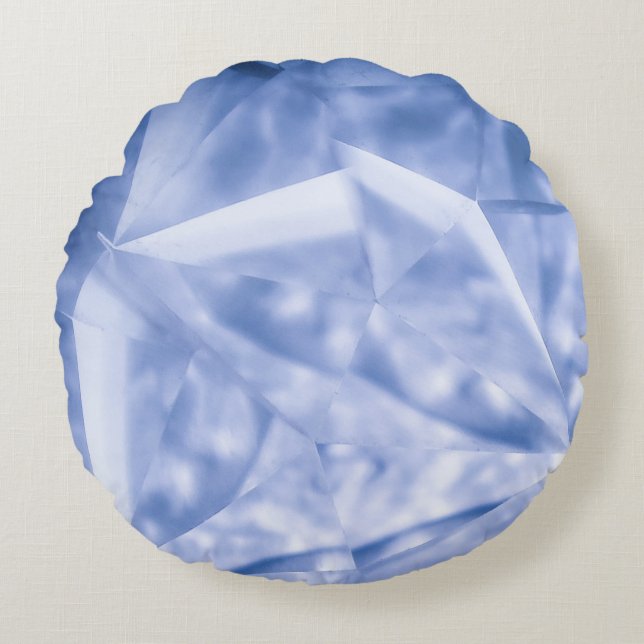 Almofada Redonda Jaqueta de terno branco e azul (Frente)