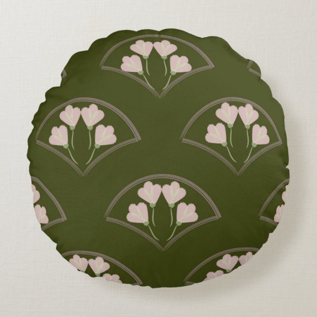 Almofada Redonda "Jardim de Escala" (Frente)