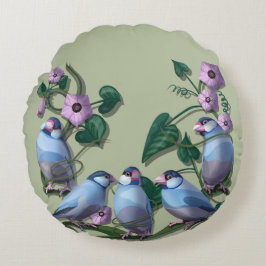 Almofada Redonda Java sparrows 
