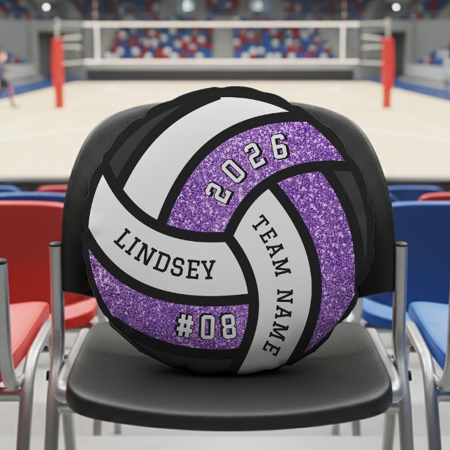 Almofada Redonda Jogador da Equipe de Voleibol - Gito Roxo (Criador carregado)