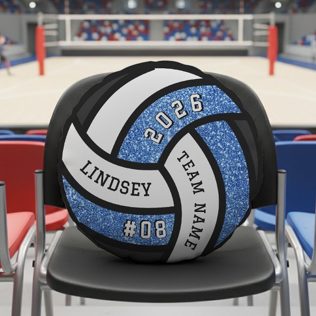 Almofada Redonda Jogador de Voleibol - Lente Azul (Criador carregado)