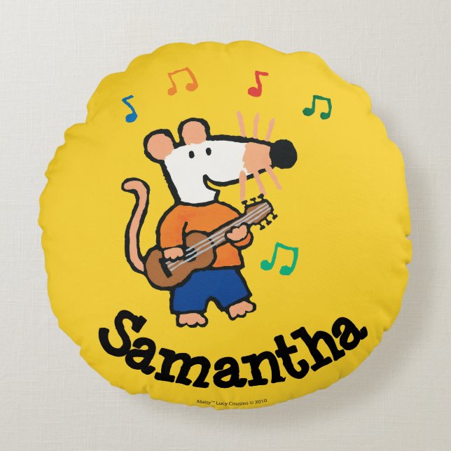 Almofada Redonda Jogo de Maisy e de amigos na banda (Frente)