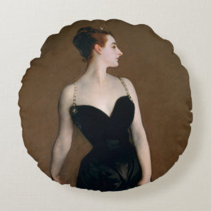 Almofada Redonda John Singer Sargent Madame X Retrato Clássico