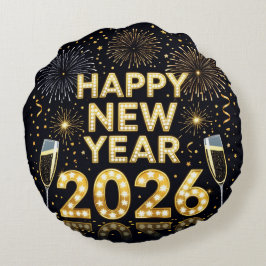 Almofada Redonda Joyful Snowflake New Year Round Pillow