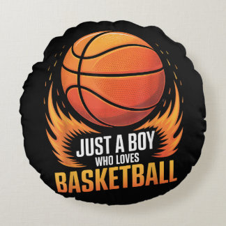 Almofada Redonda Just A Boy Who Loves Basketball