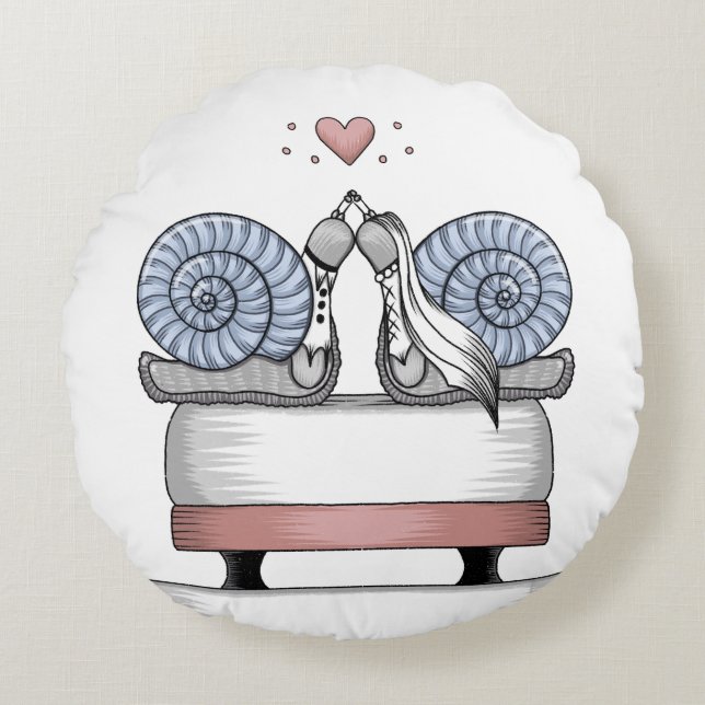 Almofada Redonda Just married (Frente)