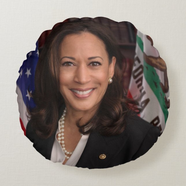 Almofada Redonda Kamala Harris Candidato ao Presidente EUA 2024 (Frente)