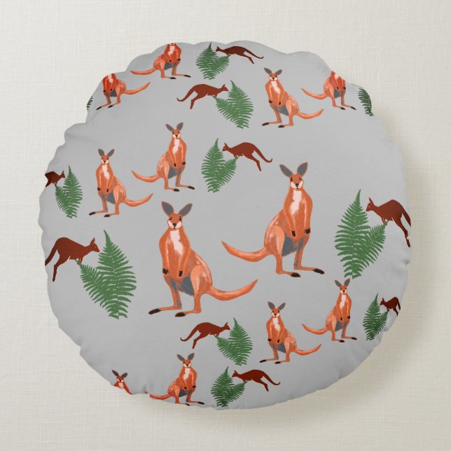 Almofada Redonda Kangaroos Love (Frente)