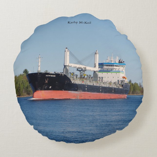 Almofada Redonda Kathy McKeil em travesseiro redondo (Verso)