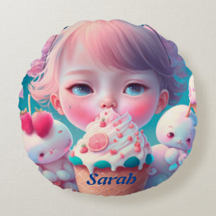 Almofada Redonda Kawaii