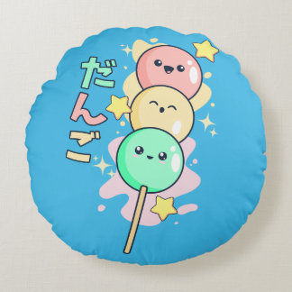 Almofada Redonda Kawaii Hanami Dango 