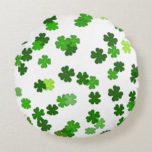 Almofada Redonda Kelly Green "Shamrocks Caindo"