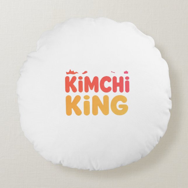 Almofada Redonda Kimchi King (Frente)