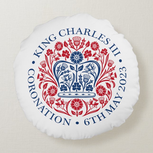 Almofada Redonda King Charles III Coronation (Verso)