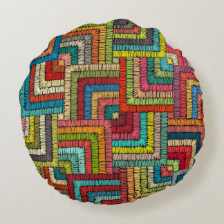 Almofada Redonda Kitenge Pattern Home Decor pillow