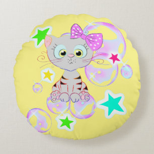 Almofada Redonda Kitten rico -