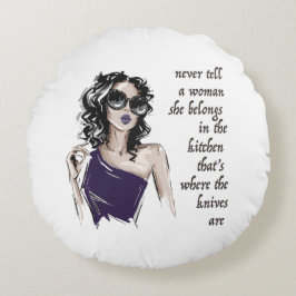 Almofada Redonda Knives de cozinha pertencem