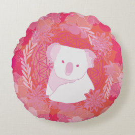 Almofada Redonda Koala Flower da vida