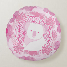 Almofada Redonda Koala Flower da vida